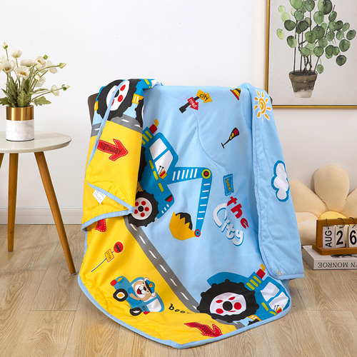 New children's air-conditioning quilt, suitable for all four seasons, children's summer cool quilt, foreign trade small quilt, wholesale, student nap quilt