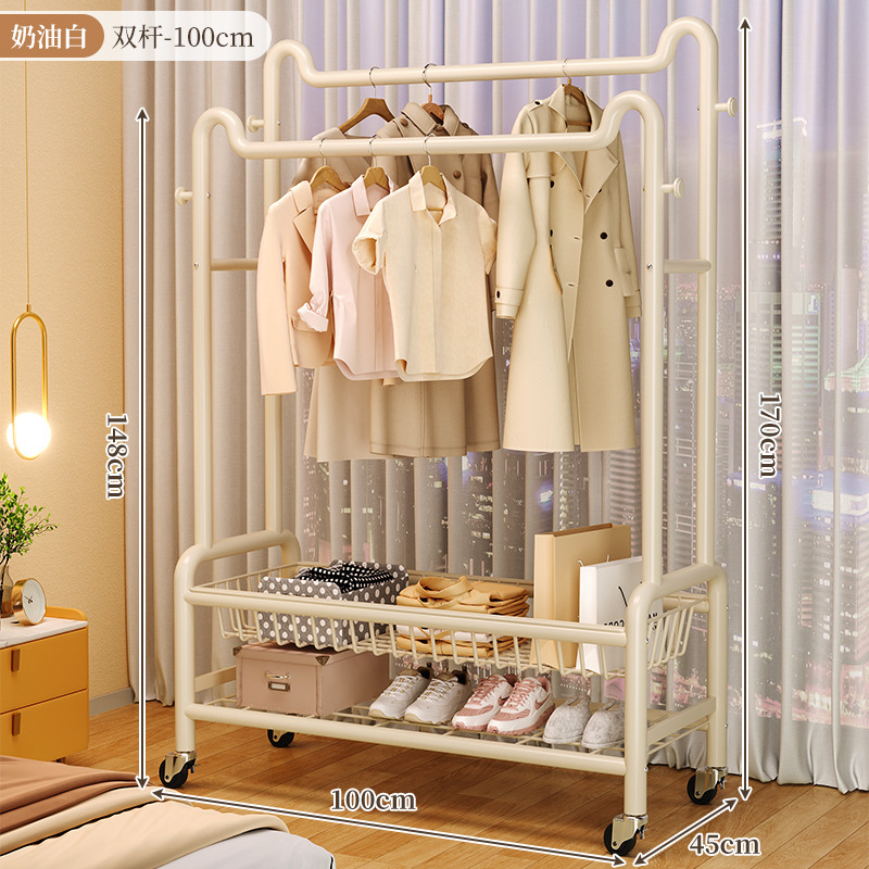 100CM 크림 화이트-더블 폴 더블 레이어 메쉬 바스켓-볼드 스타일