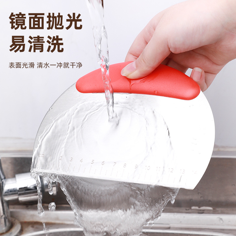 cuchillo de corte de acero inoxidable doméstico con escala para harina de salchichas de pan al vapor herramienta de horneado raspadora raspadora de corte