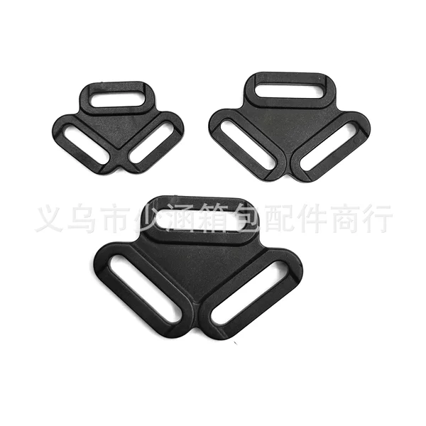 Manufacturers 15~32mm pet traction rope belt triangle buckle chest strap adjustment buckle sandals three-way adjustment buckle supply