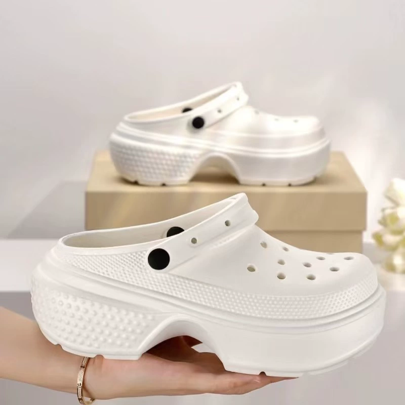 2024 годовая классика Nimbus Crocs женские туфли на толстом каблуке повседневные пляжные обувь снаружи нескользящая платформа сандалии