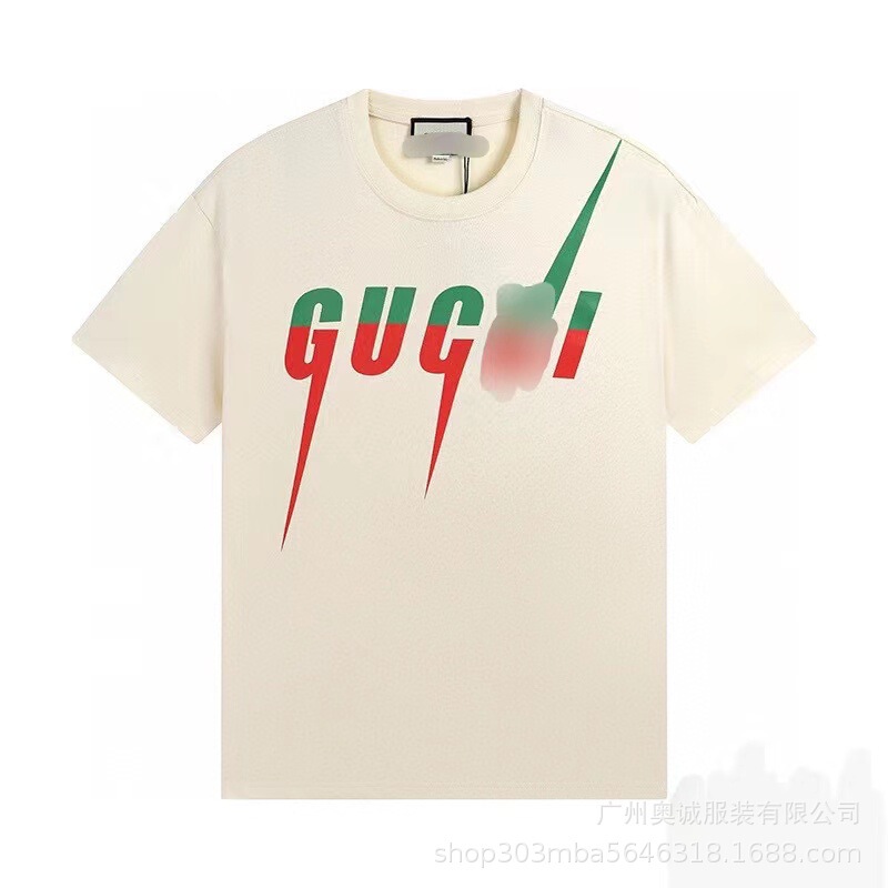 国境を越えた貿易 G ファミリー 24ss 高品質 240 グラム デイリー カジュアル ルーズ メンズ レディース カップル ラウンドネック 半袖 Tシャツ|undefined