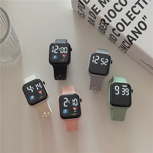Watch female student ins style simple niche design summer early and high school couple men's smart sports electronic watch