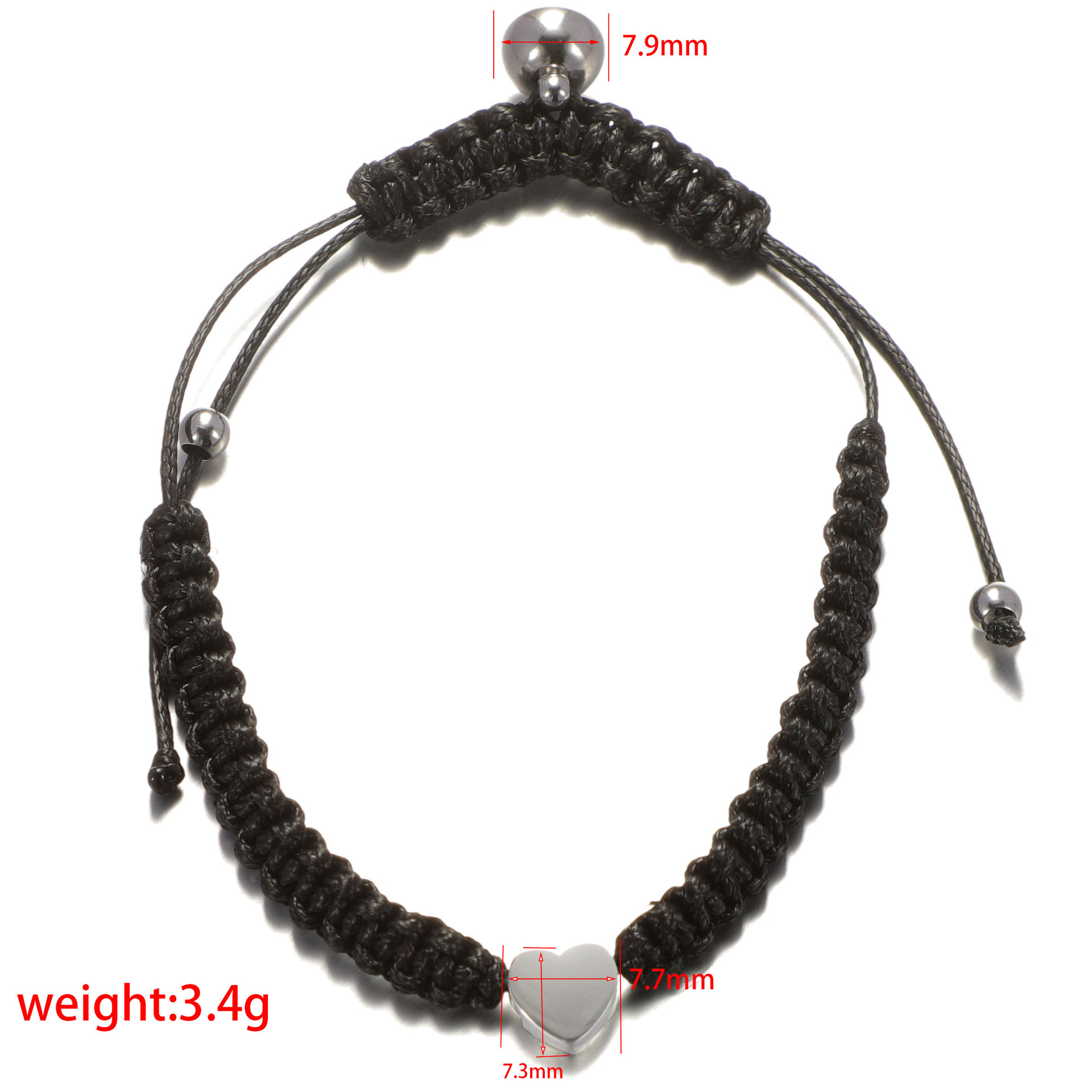 rope Chain Material Simple Style Heart Shape Crown Rope Cord String String Bracelets Wholesale