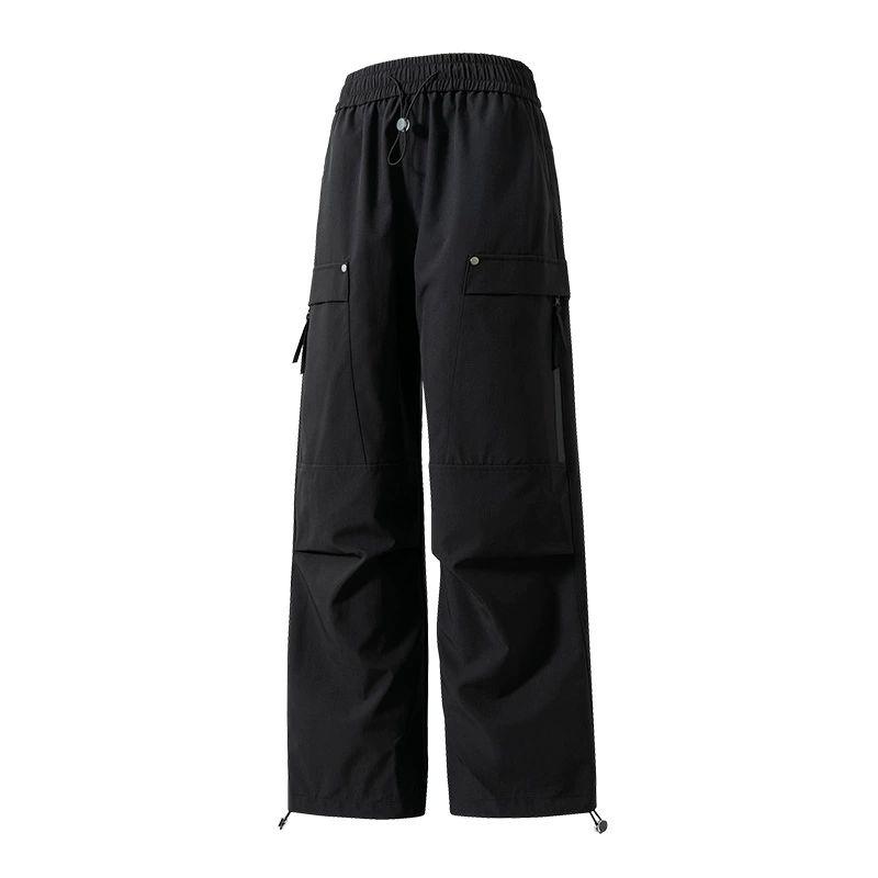 Водонепроницаемые спортивные трендовые штаны, свободный прямой крой, oversize