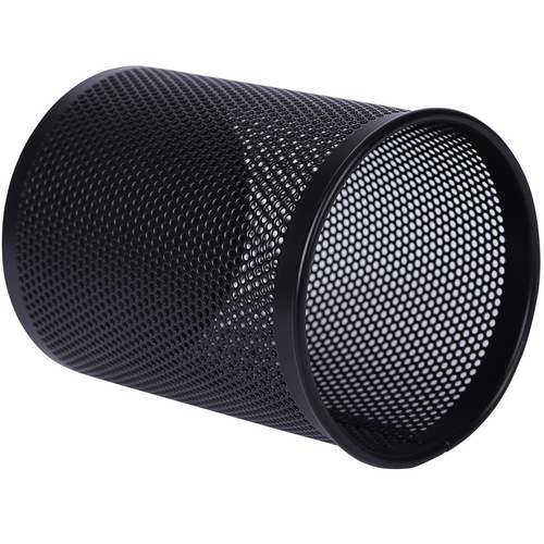 Deli 909 pen holder is simple, fashionable and classic black student office metal round pen holder desktop stationery storage