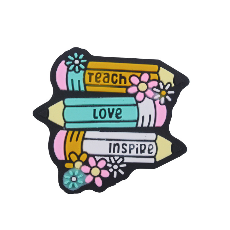 Nuevos bebés dibujos animados Día de San Valentín tres lápices pequeños dientes creativos DIY bebé molar chupeta accesorios de cadena