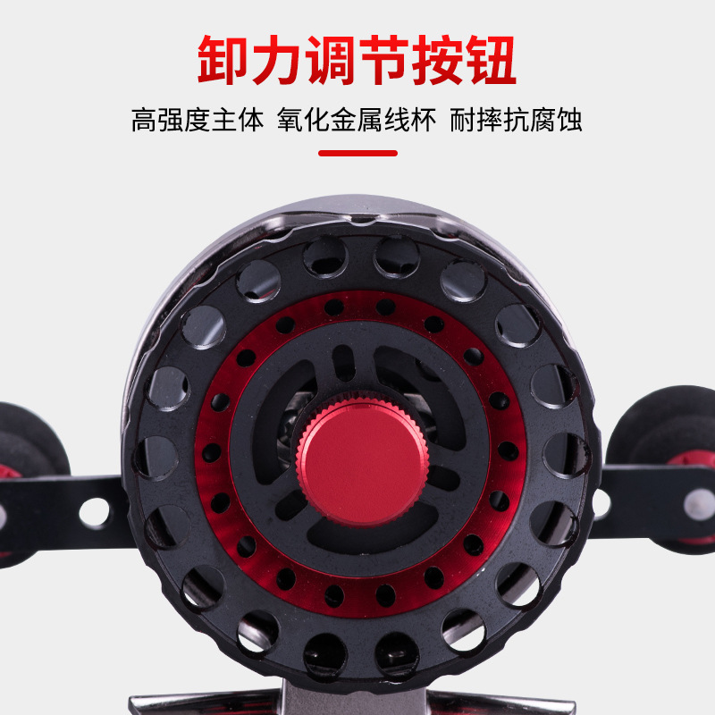 Golden tiburón rey todo metal alambre taza balsa pesca rueda hielo pesca rueda delantera 60 rueda micro cabeza balsa rueda válvula rueda pesca carrete venta al por mayor