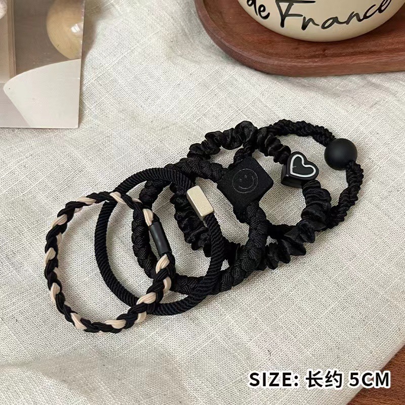 高级感儿童黑色马尾发绳耐用大肠发圈头绳扎头皮筋头饰女发饰批发|undefined
