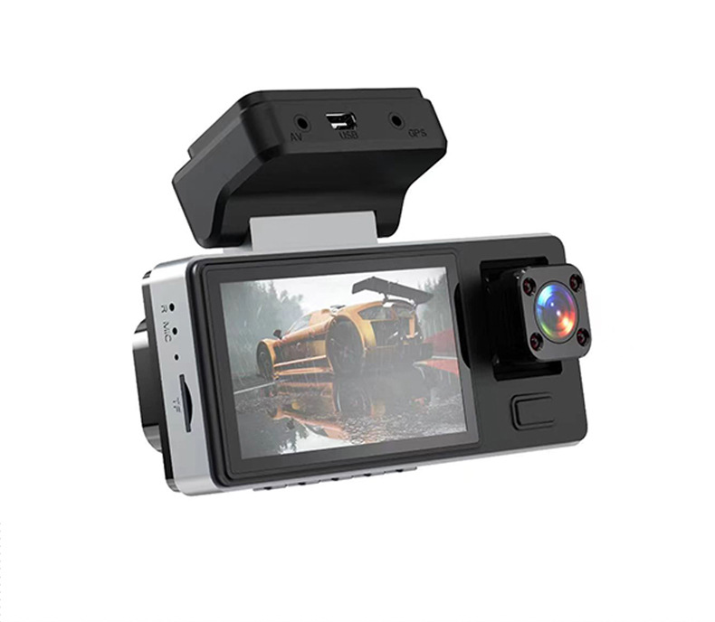 Cross-border hot sale 3-inch three-lens driving recorder wifi connection HD night vision wide-angle recorder Cardvr