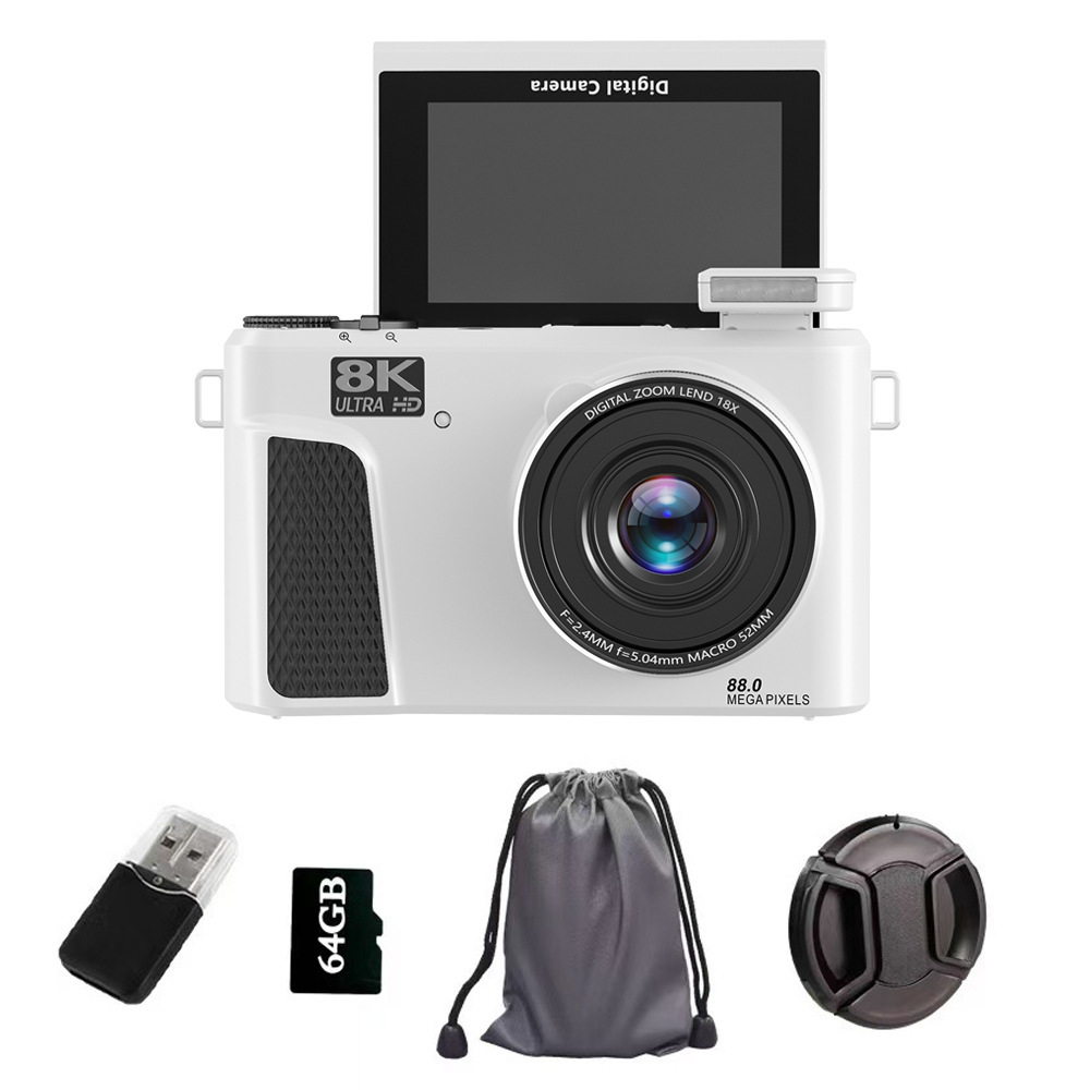Nuevas cámaras digitales transfronterizas de 8k micro-single 3 pulgadas de pantalla de flip party estudiantil selfie cámara wifi CCD HD