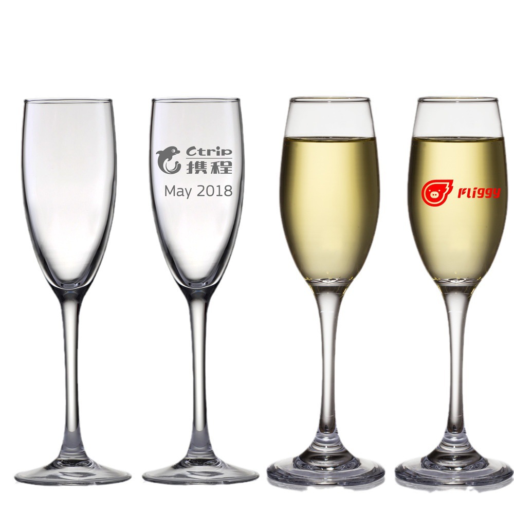 [Fábrica directa] tazas de champán tazas de tulipas tazas de vino blanco tazas de vino espumoso impresión de logotipo de una pieza