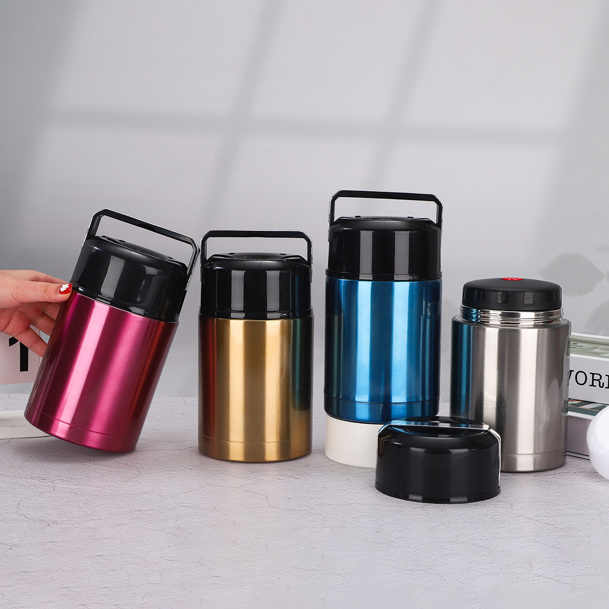 Free Shipping 316 Stainless Steel Stew Beaker Large Capacity Work Home Office Portable Insulated Lunch Box Stew Porridge Pot