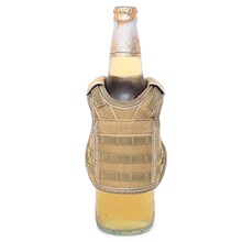 战术迷彩啤酒瓶套 迷你防弹背心杯套 MOLLE酒瓶套创意酒吧装饰品