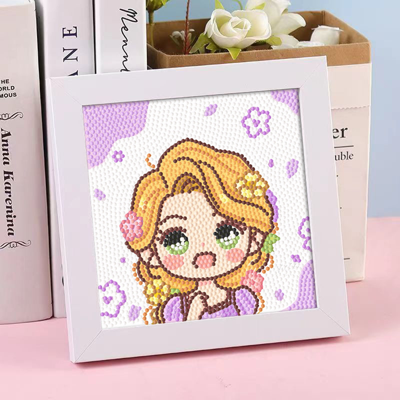 Diamante infantil DIY hecha a mano con material de marco paquete de dibujos animados Sanliou pegatinas de diamante regalo al por mayor pinturas de mampostería