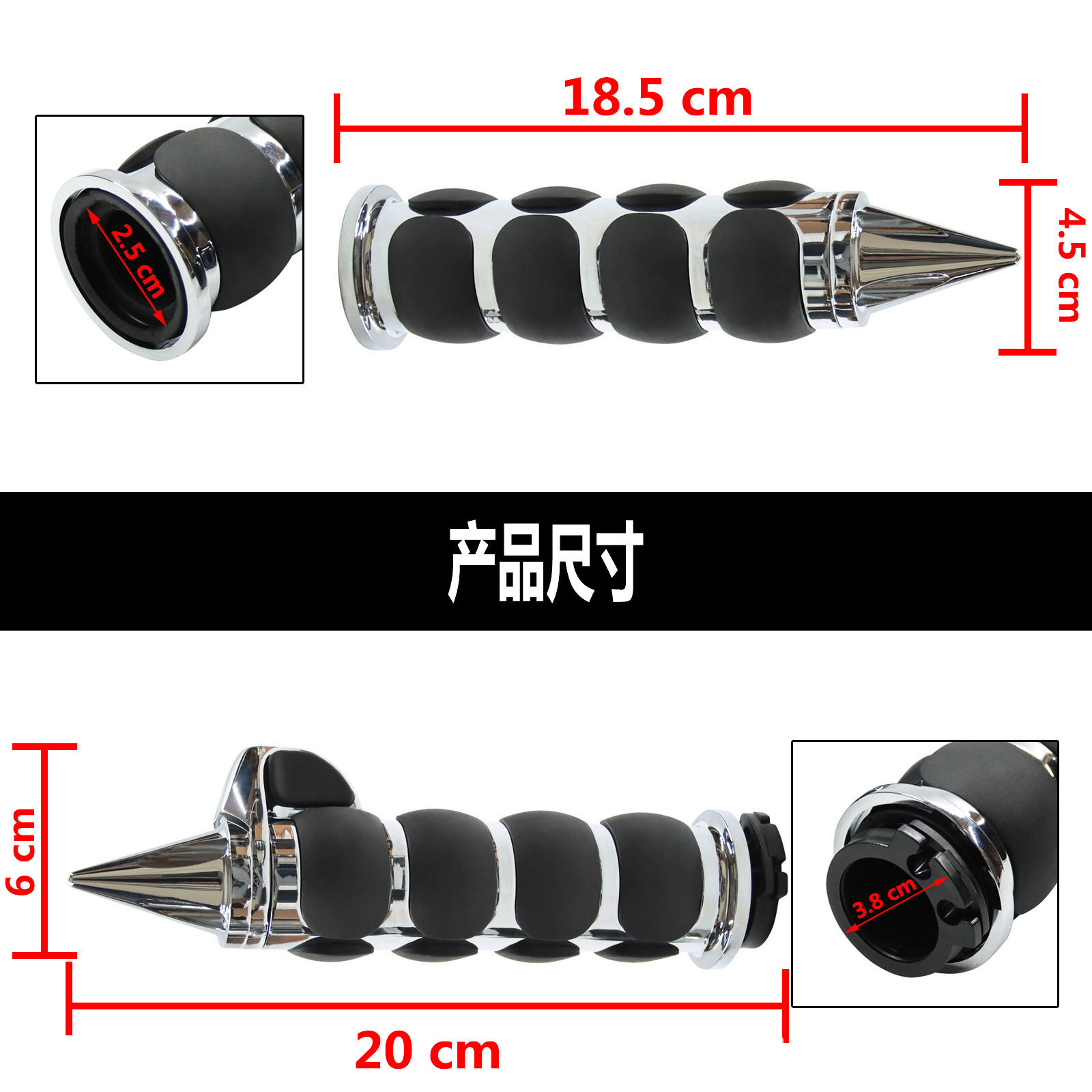 Harley Motorcycle Accessories Cnc Aluminum Rubber Anti-Slip Throttle Small Power Handle Waterproof Anti-Slip Handle