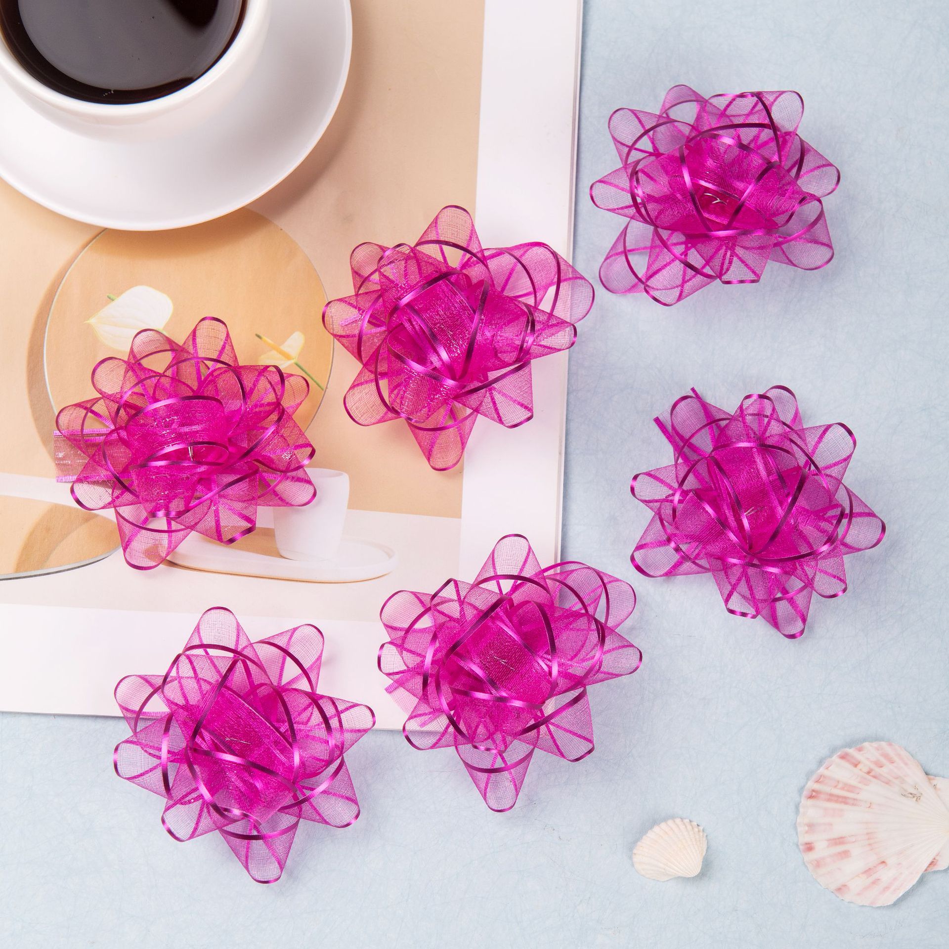 Nuevo paquete de regalo de Navidad de flores transfronterizas 1.6cm * 3 pulgadas 24 paquetes