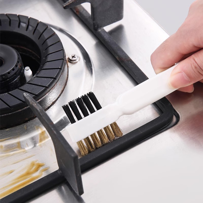 Gas Stove Cleaning Brush Kitchen Stove Range Hood Gap Cleaning Artifact Wire Brush Household Cleaning Tools