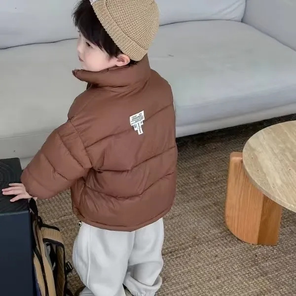 2025 Autumn New Children's Bread Jacket Down Cotton Cotton-padded Coat Loose Korean Version Thickened Male Treasure Female Treasure_voghion.com