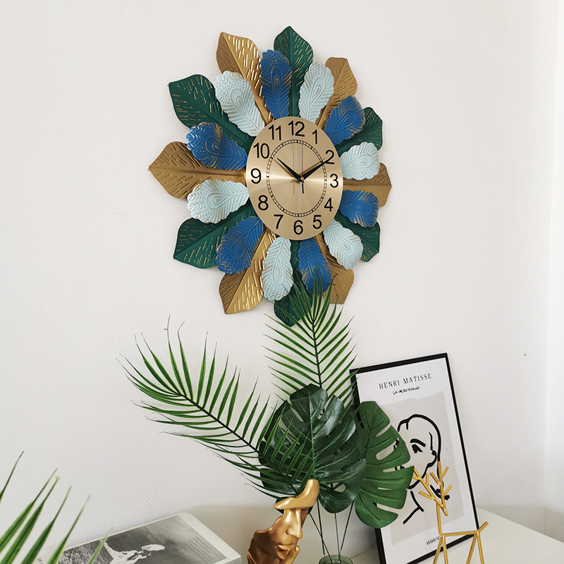 Reloj de cuarzo Reloj de pared de hierro Reloj de pared Retro Reloj decorativo Reloj de pared americano Reloj de pared Amazon Venta caliente Reloj de pared