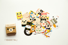 韓國創意文具盒裝貼紙DIY手帳日記裝飾貼封口貼禮品貼38枚入