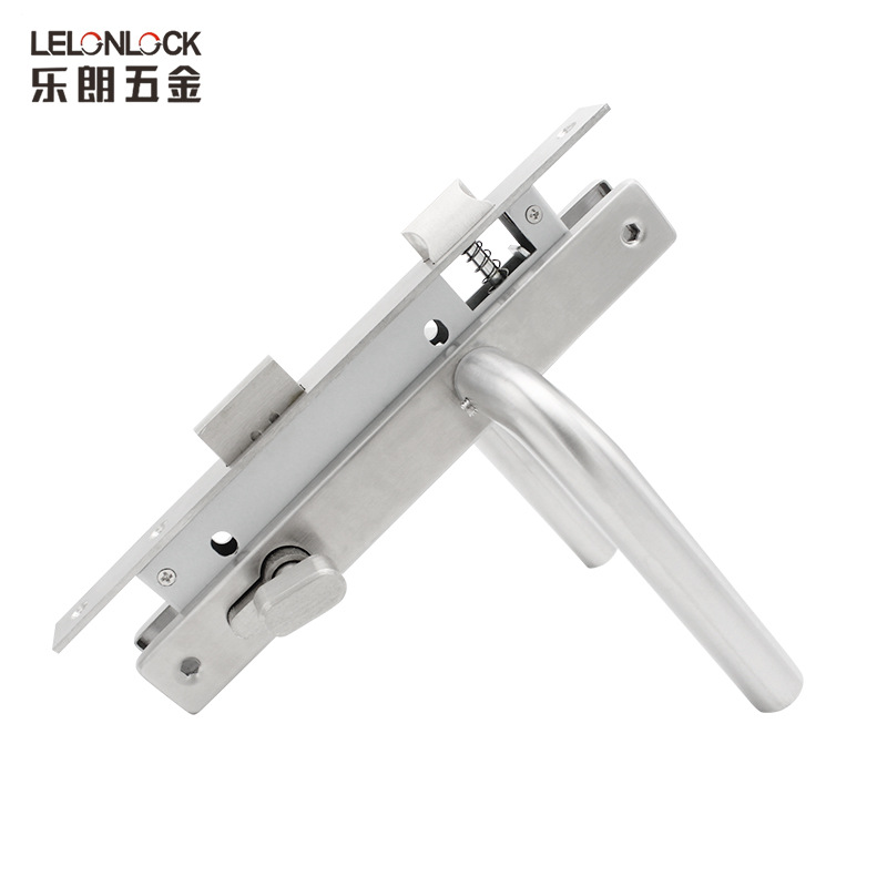 Acero inoxidable 304 puente roto aluminio 3585 cerradura de marco de puerta estrecha puerta interior cerradura de marco estrecho balcón cerradura de manija de puerta plana