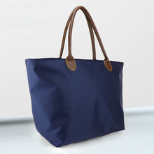 牛津布大容量简约通勤包防水布包女单肩包轻便饺子包尼龙包大包