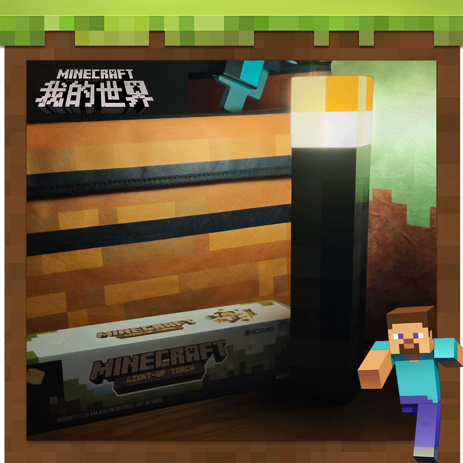 Новый перефирийный аккумуляторный факел Minecraft факел ночник перезаряжаемая игровая модель игрушка