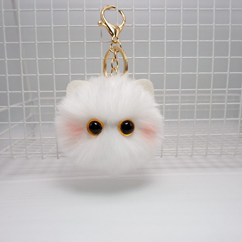 Modern Style Cat Plush Bag Pendant Keychain display picture 1