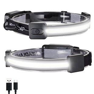 2023 cross-border new led induction headlamp rechargeable lightweight outdoor running headwear riding light
