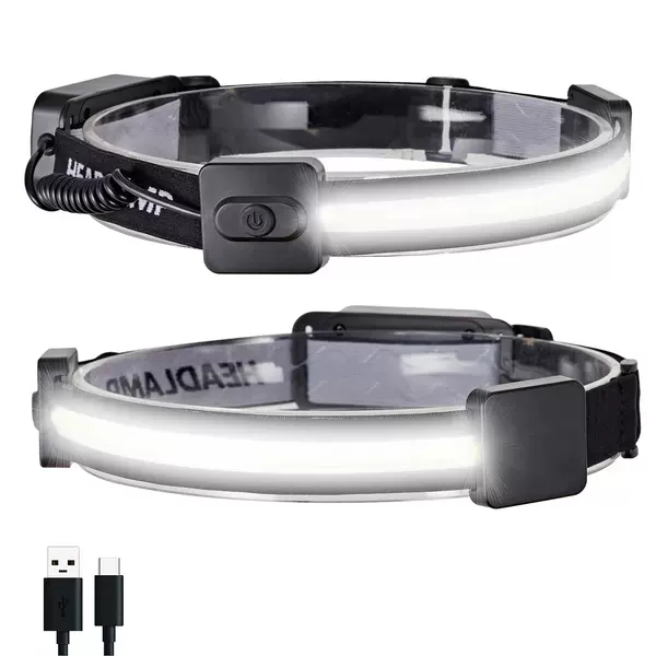 2023 cross-border new led induction headlamp rechargeable lightweight outdoor running headwear riding light