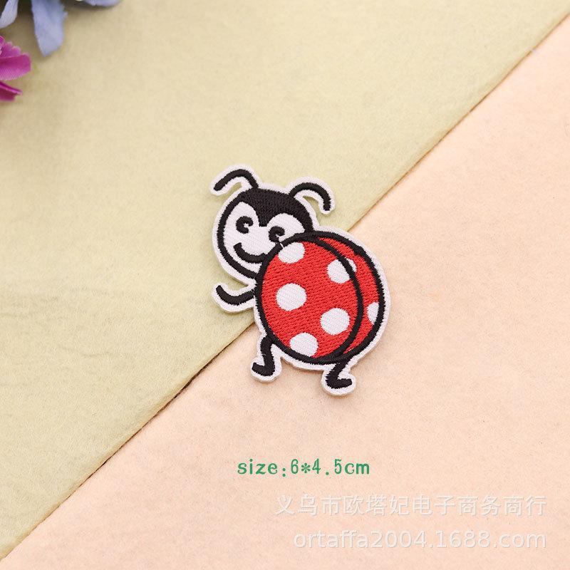 D3-5-22 딱정벌레 아기 의류 패치*동물 자수 다리미 패치*만화 패치