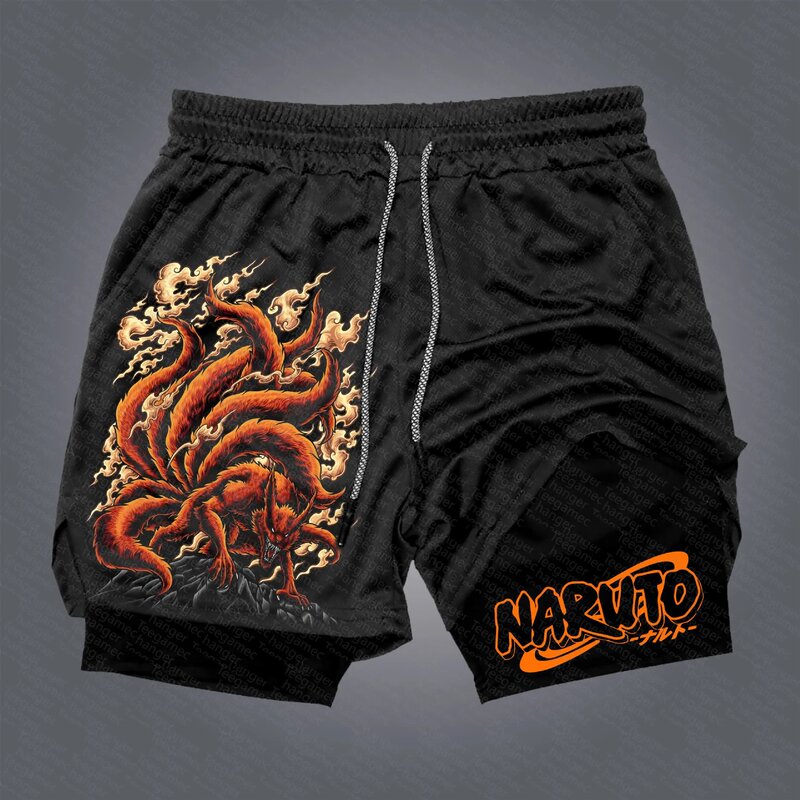 Naruto Black Shorts Ware Horse Print Orange Nine-Tailed Fox Naruto Uzumaki Pose Orange Naruto Black Shorts Ware Horse Print Orange Nine-Tailed Fox Naruto Uzumaki Pose Orange