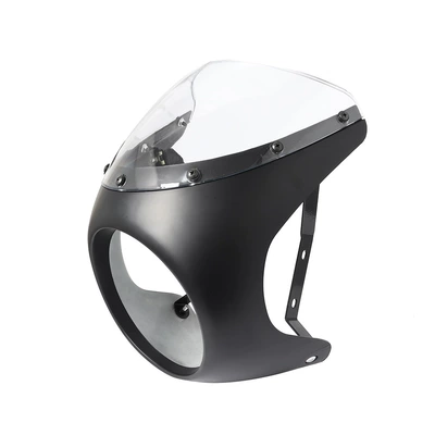 Motorcycle Safety Supplies Refit Hood Dome Big - dumb-black-white-glass-color