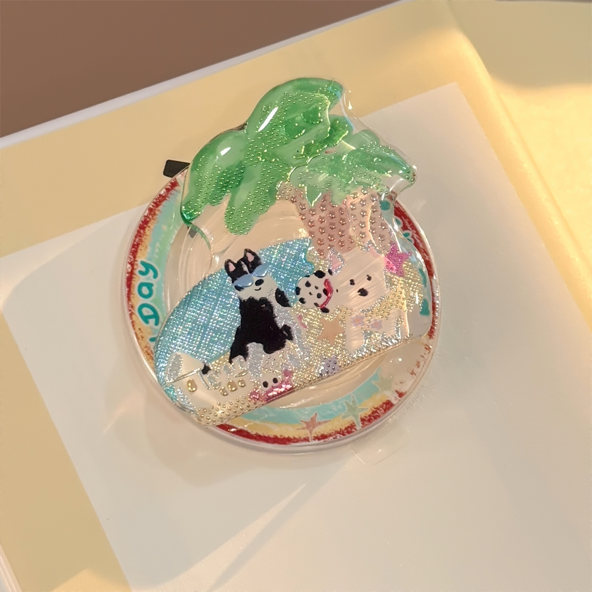 Ilustración de color de oro de lipa Magsafe succión de soporte personalidad caricatura de airbag portátil portátil