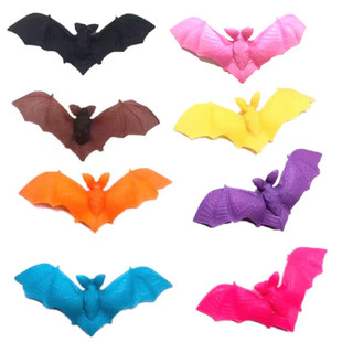 Halloween simulation PVC plastic small bat creative Novelty Funny decorative props simulation small bat toys