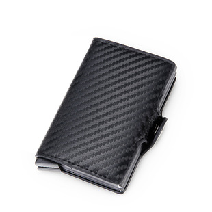 Carbon Fiber Metal Wallet Men's Automatic Pop-Up Card Holder Wallet Export Men's Wallet Wholesale Men Wallet