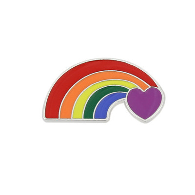 Heart Bridge Sheep Rainbow Flag Alloy Brooch Lapel Pin Accessory_voghion.com