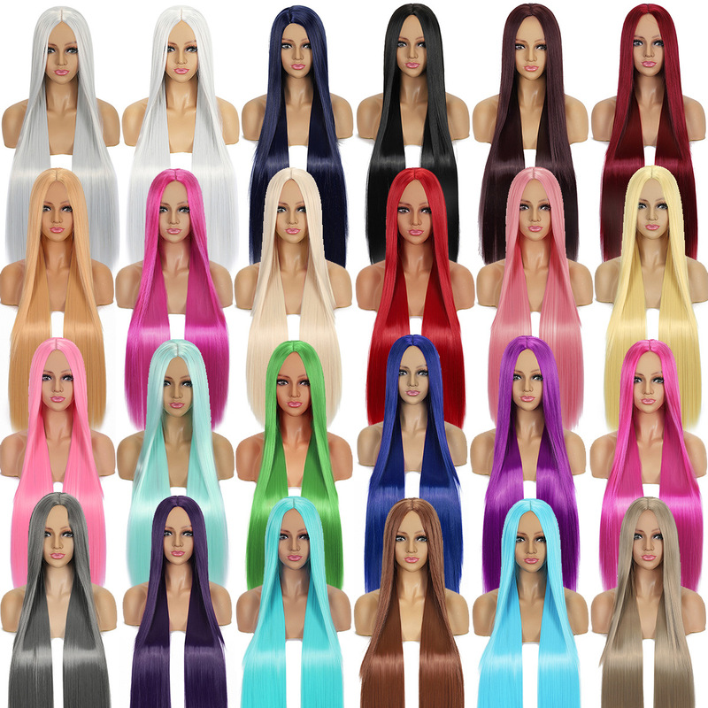 100CM1 meter middle cosplay wig black pink multi-use straight hair cartoon long in stock wholesale 100CM1 meter middle cosplay wig black pink multi-use straight hair cartoon long in stock wholesale