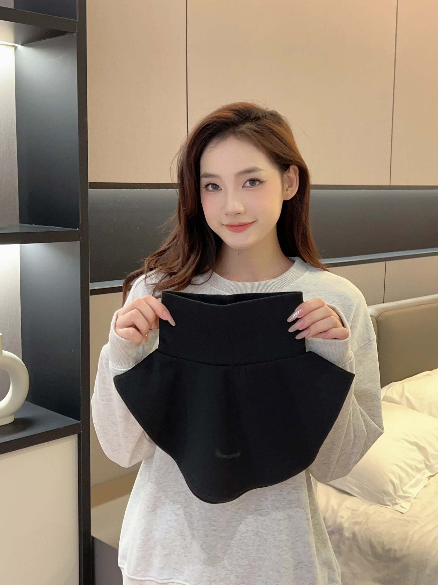 羊绒蚕丝双色黑色