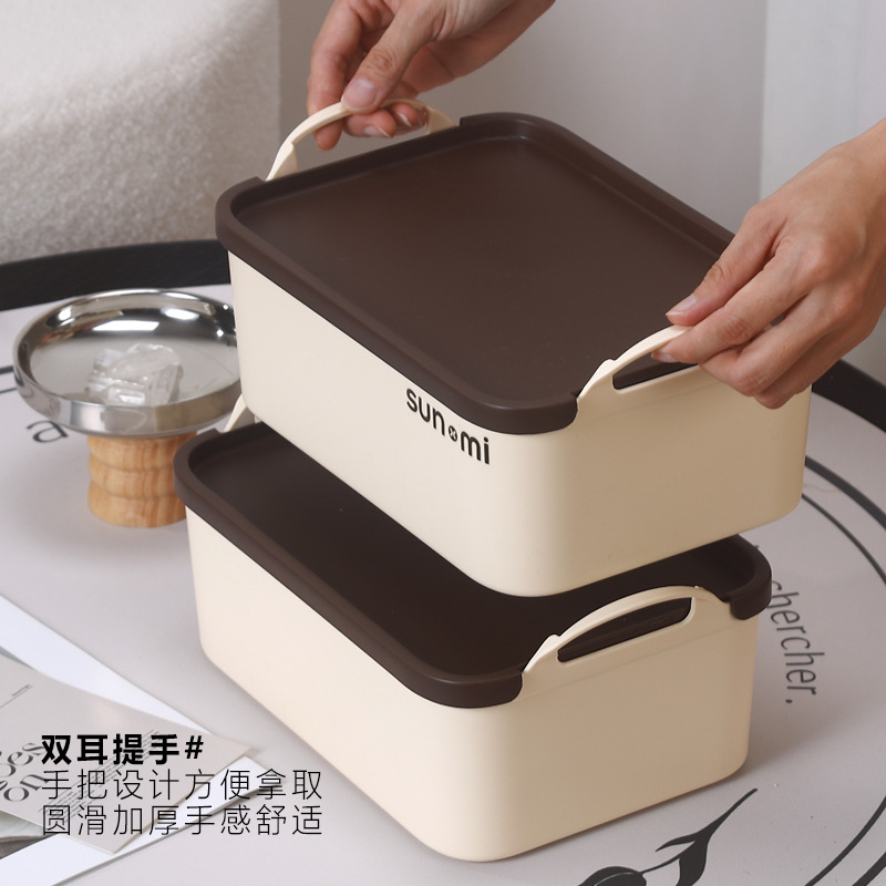 Selección estricta caja de almacenamiento de estilo crema vintage ropa para el hogar con tapa armario organizador sala de estar caja de almacenamiento de gabinete completo