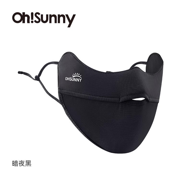 ohsunny护眼角防晒口罩开车护眼角遮阳面纱凉感3d立体面罩原纱无|undefined