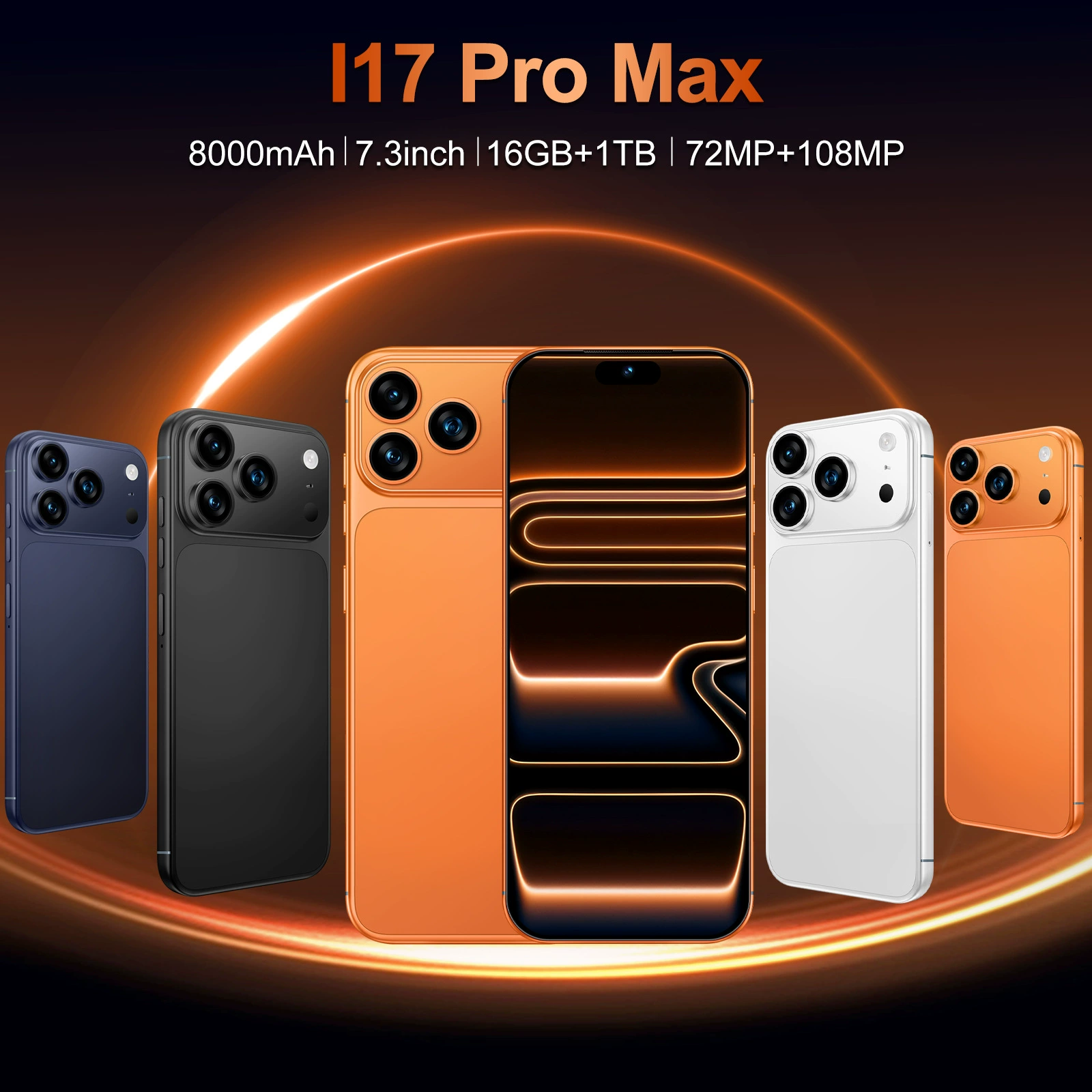 (Переходная торговля), мобильный телефон, intel core i17, 17 pro max, 4G, 7.3 дюйма, широкий экран, поддержка функций для всех стандартов связи