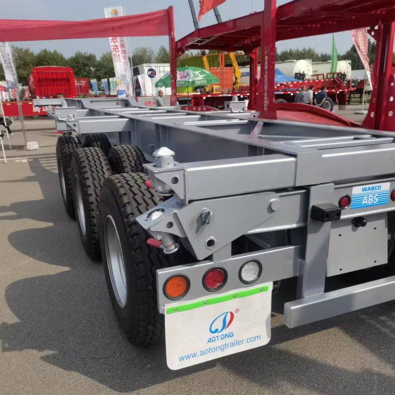 Frame Structure Flatbed Trailer, Frame Transport Semi-Trailer, Skeleton Container Semi-Trailer for Heavy Loads