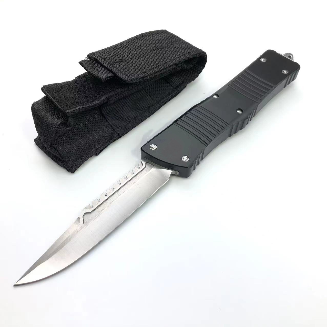 CNC铝合金手柄5CR13高档不锈钢刀片MICROTECH OTF KNIFE户外折刀