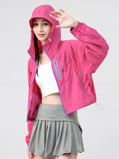 Summer New Hooded Sports Sun Protection Jacket Outdoor Trendy Brand Light and Breathable Anti-Uv Loose Sun Protection Clothing