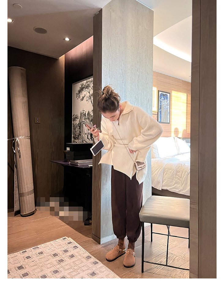 Giày bít mũi da thật đế dày lót lông cừu giữ ấm mùa đông cho nữ — AZ311 Màu Hạt Dẻ (thêm lông cừu), AZ311 màu cát (thêm lông cừu), AZ311 nâu (lót nhung đầy đủ), AZ312 Màu Hạt Dẻ (Dép Lót Lông) chi tiết 151