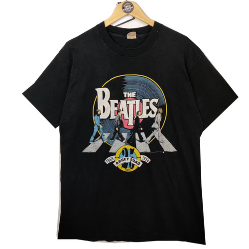 Vintage Rock American Retro Oversize Spray T-Shirt of The Beatles