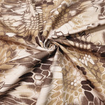 厂家供应涤棉迷彩布料色牢度好梭织印花TC65*35沙蟒纹服面料现货