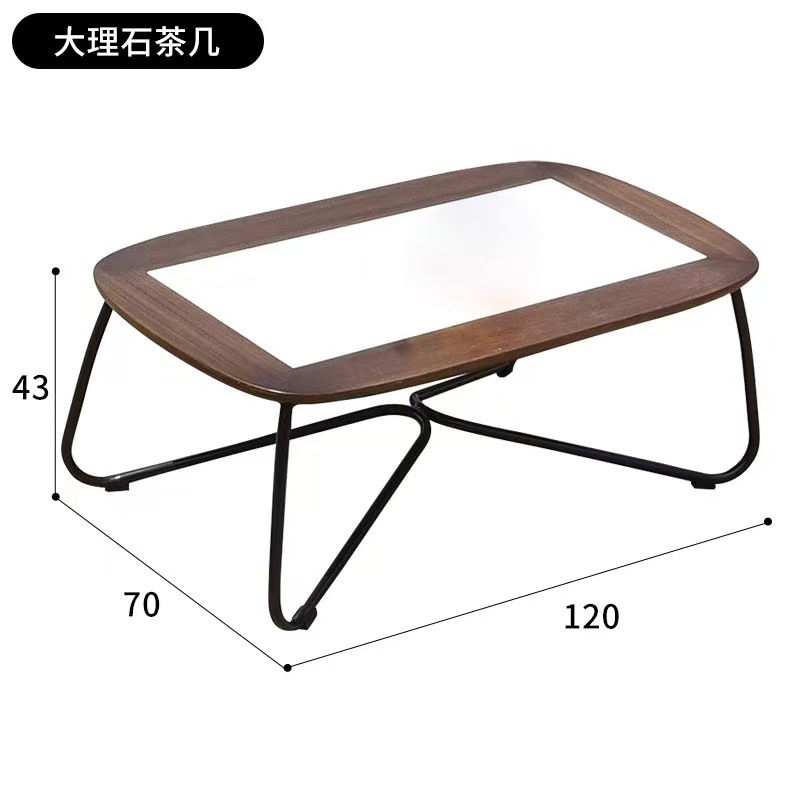 Mesa de café de pizarra de 120cm